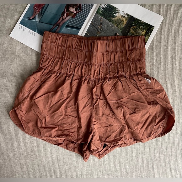 Free People FP Movement The Way Home Lined Shorts In Peruvian Walnut Size S - Picture 4 of 14